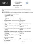 3rd QTR - Summative Test in PE12-Week 3-4