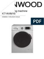 KENWOOD 7kgs 1400 Spin Washing Machine K714WM16 Manual