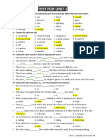 Test For Unit 1