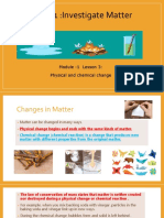 Lesson 3 Physical and Chemical Change