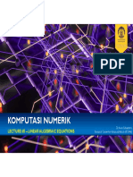 Lecture #5 Komnum - Persamaan Aljabar Linier Part-I