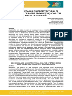 Análise Mecânica E Microestrutural de Compósitos de Matriz Epóxi Reforçados Com Fibras de Guarumã