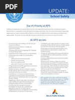 APS Safety Plan Update