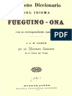 Pequeño Diccionario Del Idioma Fueguino-Ona - José María Beauvoir