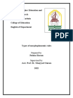 Types of Morphophonemic Rules (Syntax 3)