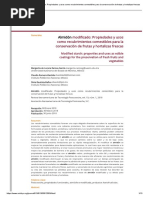 Almidón Modificado - Propiedades y Usos Como Recubrimientos Comestibles para La Conservación de Frutas y Hortalizas Frescas