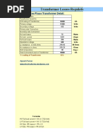 Transformer Losses Calculation