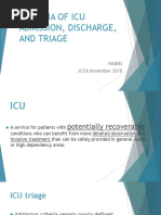 Materi WS EWS 2018 - Dr. Habibi - ICU ADMISSION CRITERIA