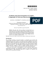 Synthesis and Characterization of Complex Compounds of Tetra-Aza Macrocyclic Ligand