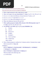 Tuples and Dictionaries Q A