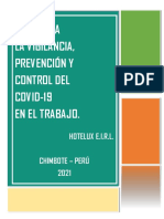 Plan para La Vigilancia Prevención y Control de Covid-19 - Hostal Relax