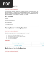 Continuity Equation Derivation