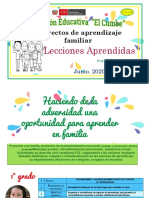 Lecciones Aprendidas - Proyectos Familias CUMBE I