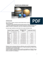 Maqueta Del Sistema Solar: Planetas Radio Ecuatorial Distancia Al Sol (KM.) Inclinación Del Eje