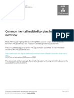 Common Mental Health Disorders in Primary Care Common Mental Health Disorders in Primary Care Overview