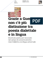 Tonino Guerra e Il Dialetto Assurto A Linguaggio Lirico - Il Corriere Di Romagna Dell'11 Dicembre 2022