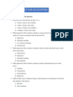 Data Analytics For Accounting Exercise Multiple Choice and Discussion Question