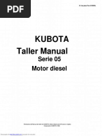 Kubota Taller Manual: Serie 05 Motor Diesel