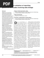 Development and Validation of Reporting Guidelines For Studies Involving Data Linkage