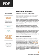 Vestibular Migraine Info