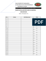 Daftar Hadir Panitia Edufest Goes To Farewell Bem Fkip 2022