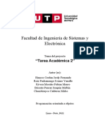 Facultad de Ingeniería de Sistemas y Electrónica: "Tarea Académica 2"