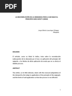 La Reconducción de La Demanda Por El Juez Bajo El Principio Iura Novit Curiae