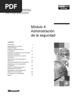 Módulo 4: Administración de La Seguridad: Contenido