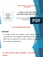 Tema 6. El Estudio Tecnico Del Proyecto