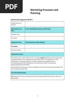 Unit 2 Marketing Processing and Planning