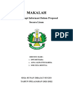 MAKALAH Melengkapi Informasi Dalam Proposal