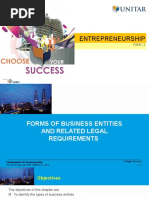 Topic 3 - Forms of Business Entities Related Legal Requirements