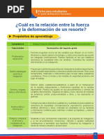 ¿Cuál Es La Relación Entre Furezas y La Deformación de Un Resorte - Ciencia y Tecnología 2