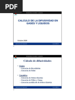 Calculo de Difusividades en Gases y Líquidos