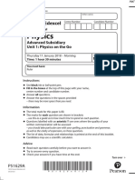 January 2018 (IAL) QP - Unit 1 Edexcel Physics A-Level