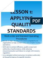 Lesson 1 Applying Quality Standards Aqs