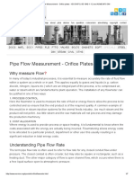 Pipe Flow Measurement - Orifice Plates - IsO 5167-3, BS 1042-1-1.2 and ASME MFC-3M