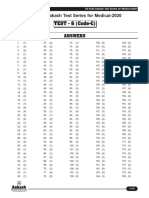 Solutions - AIATS Medical-2020 (XI Studying) - Test-6 (Code-C - D) - (17!02!2019)