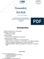 Relations de L'économetrie