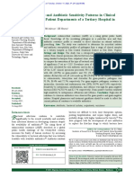 Bacteriological Profile and Antibiotic Sensitivity Patterns in Clinical Isolates From The Out-Patient Departments of A Tertiary Hospital in Nigeria