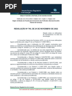 Resolução #740, de 24 de Novembro de 2022 CFF