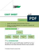 Cost Sheet