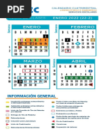 Calendario Escolar Licenciatura