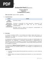 Contabilidad de Costos 1 - Examen Final Desarrollo