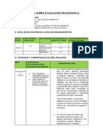 Informe Sobre Evaluación Diagnóstica