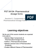 Session 8 - Components of Pharmaceutical Dosage Forms