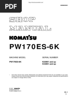 Komatsu PW170ES-6K K32001 Shop Manual