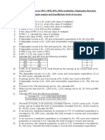 009a - Numerical Questions On MPC, MPS, APC, APS, Multiplier, Aggregate Demand, Aggregate Supply, Equilibrium Level of Income and Govt. Budget