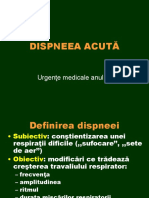 Dispneea Acută: Urgenţe Medicale Anul VI