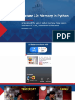 Lecture 10 - Memory in Python - 2022